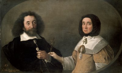 John Tradescant the Younger and Hester, his second Wife by Emmanuel de Critz