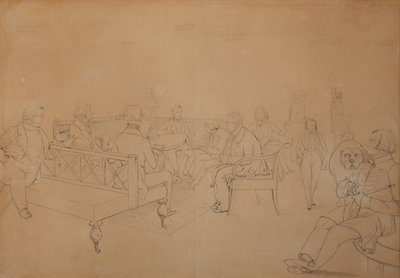 The Salon of Avdotya Petrovna Yelagina by Emmanuil Alexandrovich Dmitriev Mamonov