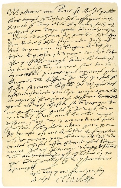 Letter from Emperor Charles V of Spain to Queen Mary of England, 1555 by Emperor Charles V