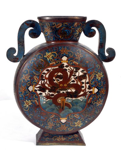 Chinese Vase in Cloisonne Enamel, Manchou Period by Empress Cixi Manchu Chinese