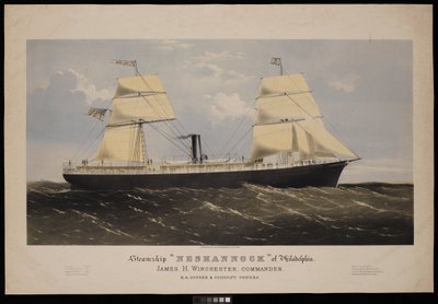 Steamship Neshannock of Philadelphia. James H Winchester, Commander. E A Souder & Company, Owners by Endicott Endicott