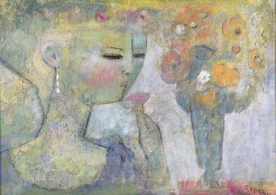 Glass Vase by Endre Roder