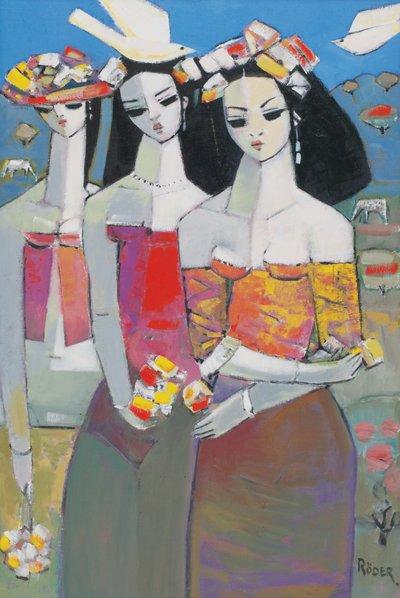 Two White Birds by Endre Roder