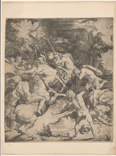 Conversion of Paul (Left Panel) by Enea Vico
