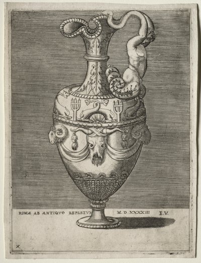 Ewer Ornamented with Dolphins by Enea Vico