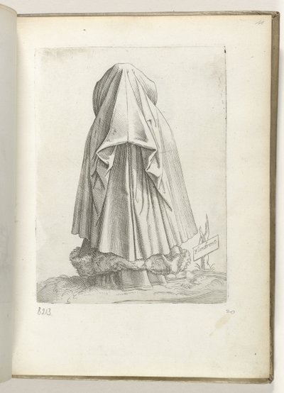 A Woman from Flanders, Dressed According to the Fashion of ca. 1550 by Enea Vico