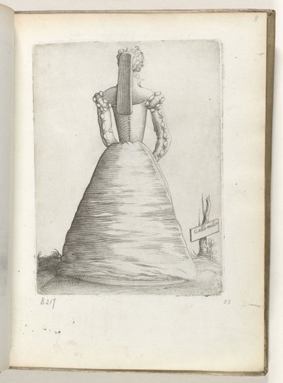 Galla Woman (title on object: A Married Woman from France, Dressed According to the Fashion of ca. 1550) (series title: Costumes of Various Nations of Our Time) by Enea Vico