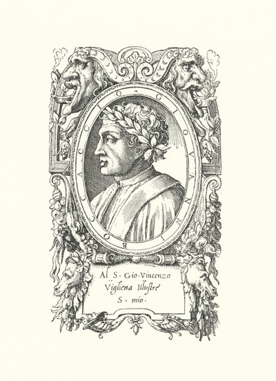 Giovanni Boccaccio, Italian poet, novelist and humanist by Enea Vico