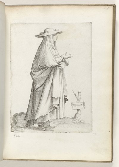 Spanish Woman (Diversarum gentium nostrae aetatis habitus) by Enea Vico