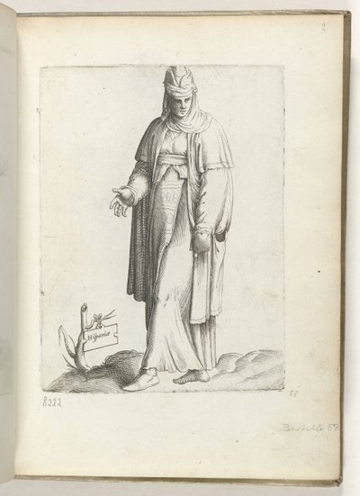 Hispaniae, Woman in Spanish Clothing, ca. 1550 by Enea Vico