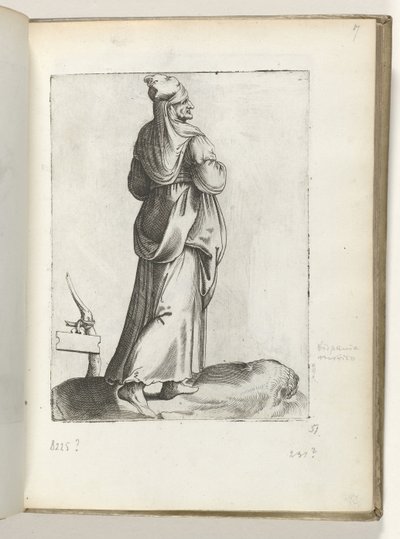 Spanish Peasant Woman by Enea Vico