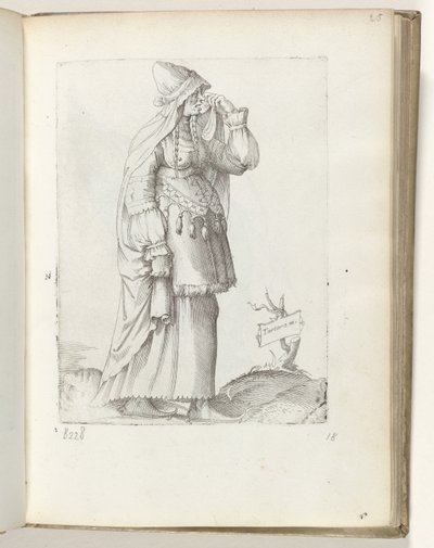 Tartar Woman, ca. 1550 Diversarum gentium nostrae aetatis habitus (series title) by Enea Vico