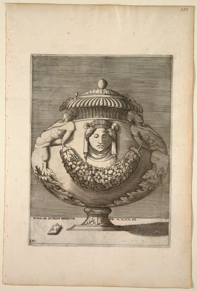 Vase Decorated with Figures, Rinceaux, and Festoons by Enea Vico