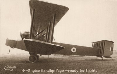 4-Engine Handley Page aircraft, ready for flight by English Photographer