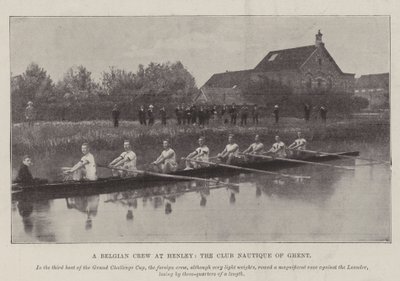 A Belgian Crew at Henley, the Club Nautique of Ghent by English Photographer