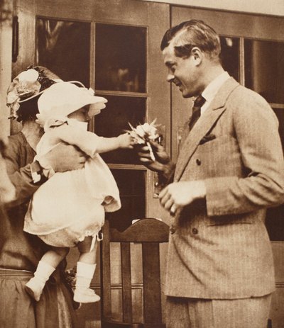 A Child Hands King Edward VIII a Bouquet at Enham Village Centre, 1926 by English Photographer