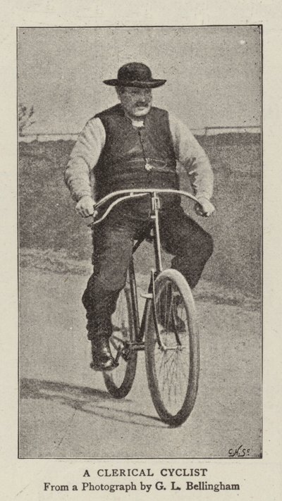 A Clerical Cyclist by English Photographer