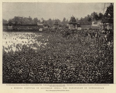 A Hindoo Festival in Southern India, the Mahamakam in Kombakonam by English Photographer