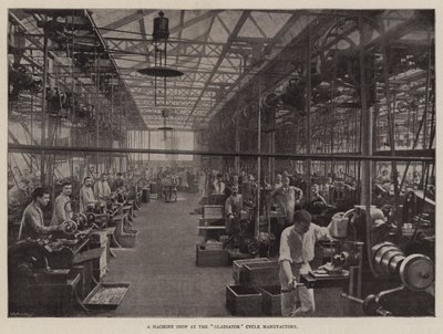 A Machine Shop at the Gladiator Cycle Manufactory by English Photographer