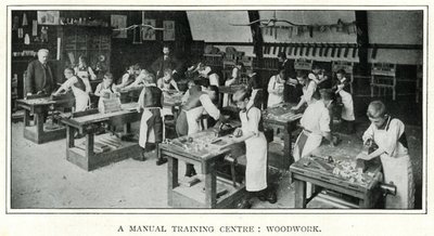 A Manual Training Centre: Woodwork by English Photographer
