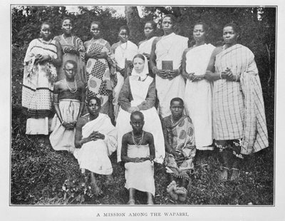 A Mission among the Waparri, from In Wildest Africa: The Record of Hunting and Exploration Trip through Uganda, Victoria Nyanza, the Kilimanjaro Region and British East Africa, by Peter MacQueen, 1910 by English Photographer
