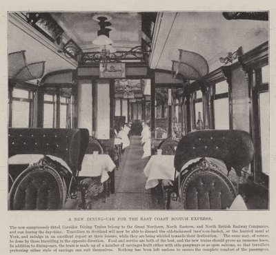 A New Dining-Car for the East Coast Scotch Express by English Photographer