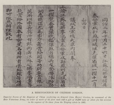 A Reminiscence of Chinese Gordon by English Photographer