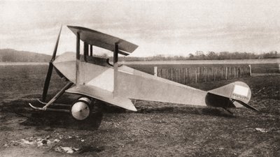 A Sopwith Tabloid, Single Seater Scout Tractor Biplane Used During World War One, from The Illustrated War News, 1915 by English Photographer
