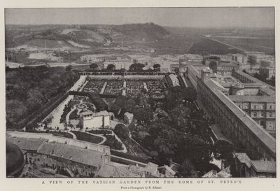 A View of the Vatican Garden from the Dome of St Peters by English Photographer