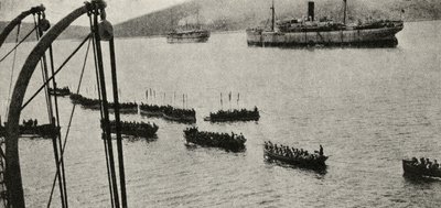 A Landing Force Leaving the Transports for the Shore During the Gallipoli Campaign, from 