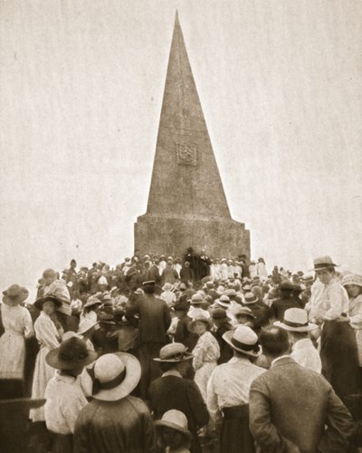 A Picturesque Old Custom at St. Ives: The Old Hundredth at the John Knill Obelisk by English Photographer