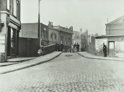 A White Horse Travels Down Rhodeswell Road Towards Old Victory Bridge, 1895 by English Photographer