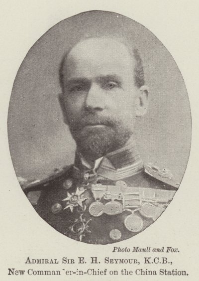 Admiral Sir E H Seymour, KCB, New Commander-in-Chief on the China Station by English Photographer