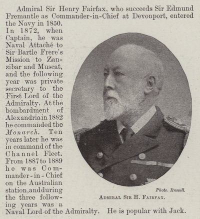 Admiral Sir H Fairfax by English Photographer