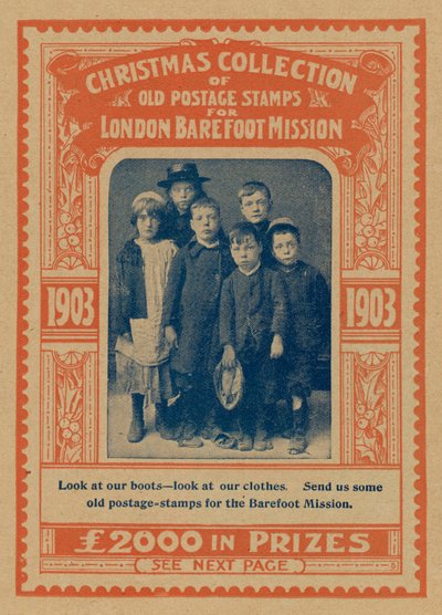 Advertisement for the London Barefoot Mission by English Photographer