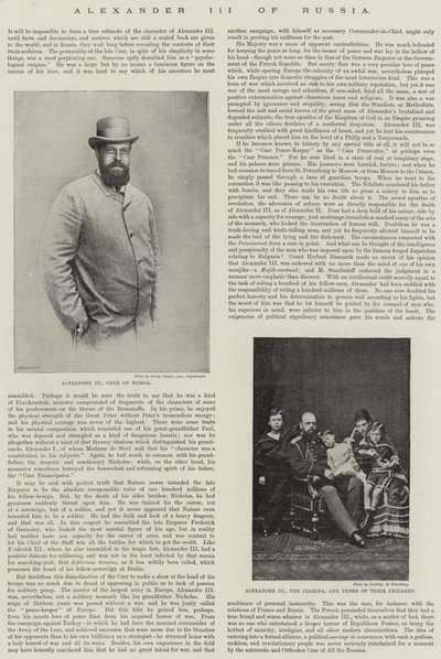 Alexander III of Russia by English Photographer