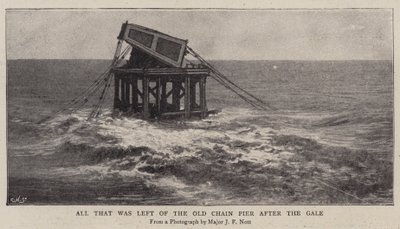 All that was left of the Old Chain Pier after the Gale by English Photographer