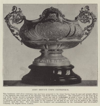 Army Service Corps Centrepiece by English Photographer