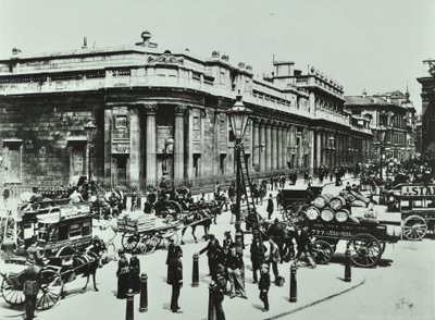 Bank of England, Threadneedle Street, City of London, 1890 by English Photographer