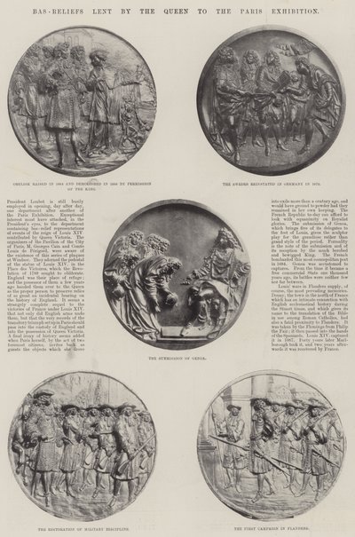 Bas-Reliefs lent by the Queen to the Paris Exhibition by English Photographer