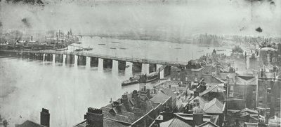 Battersea Bridge: View from Chelsea Church Tower, 1875 by English Photographer