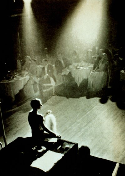 Beatrice Lillie, a Revue Artist in the 1920s Under a Spotlight at the Cafe de Paris by English Photographer