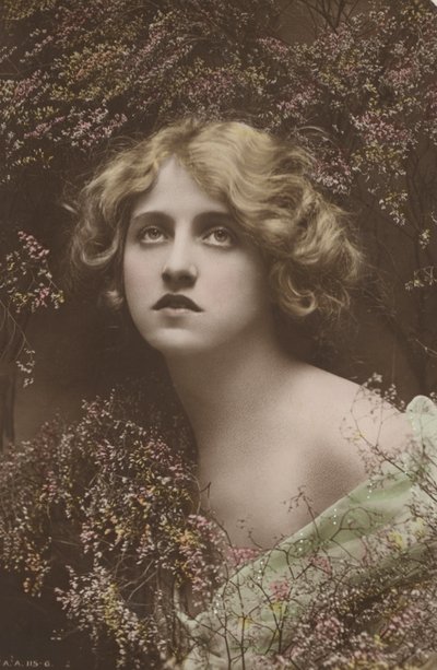 Beautiful Girl Surrounded by Heather by English Photographer