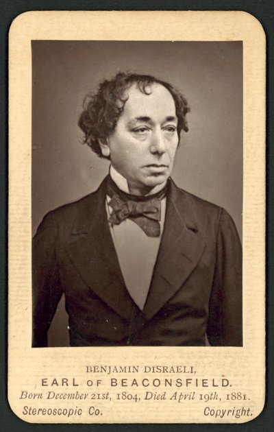 Benjamin Disraeli, Earl of Beaconsfield, Memorial Photo Card by English Photographer