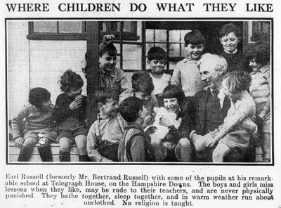 Bertrand Russell with Pupils at his Beacon Hill School, 1931 by English Photographer