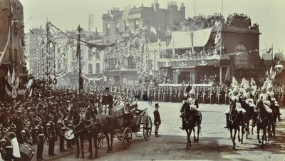 Blackwall Tunnel: Pageantry as the Prince of Wales, Later King Edward VII, and Princess Alexandra Attend the Ceremonial Opening of the Tunnel, 1897 by English Photographer