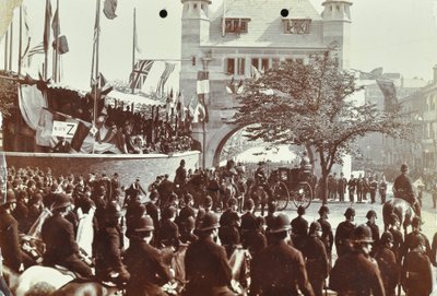 Blackwall Tunnel: Pageantry as the Prince of Wales, Later King Edward VII, and Princess Alexandra Attend the Ceremonial Opening of the Tunnel, 1897 by English Photographer