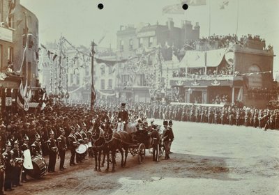 Blackwall Tunnel: Pageantry as the Prince of Wales, Later King Edward VII, and Princess Alexandra Attend the Ceremonial Opening of the Tunnel, 1897 by English Photographer