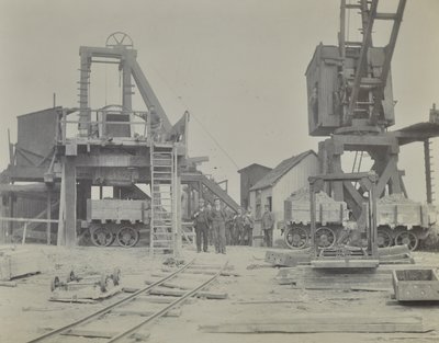 Blackwall Tunnel: Shaft and Workmen During the Construction of the Tunnel, 1893 by English Photographer