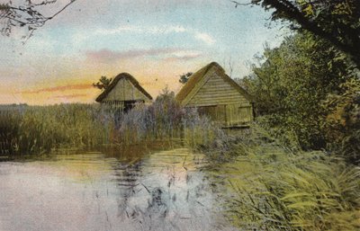 Boat Houses, Horsey Mere by English Photographer